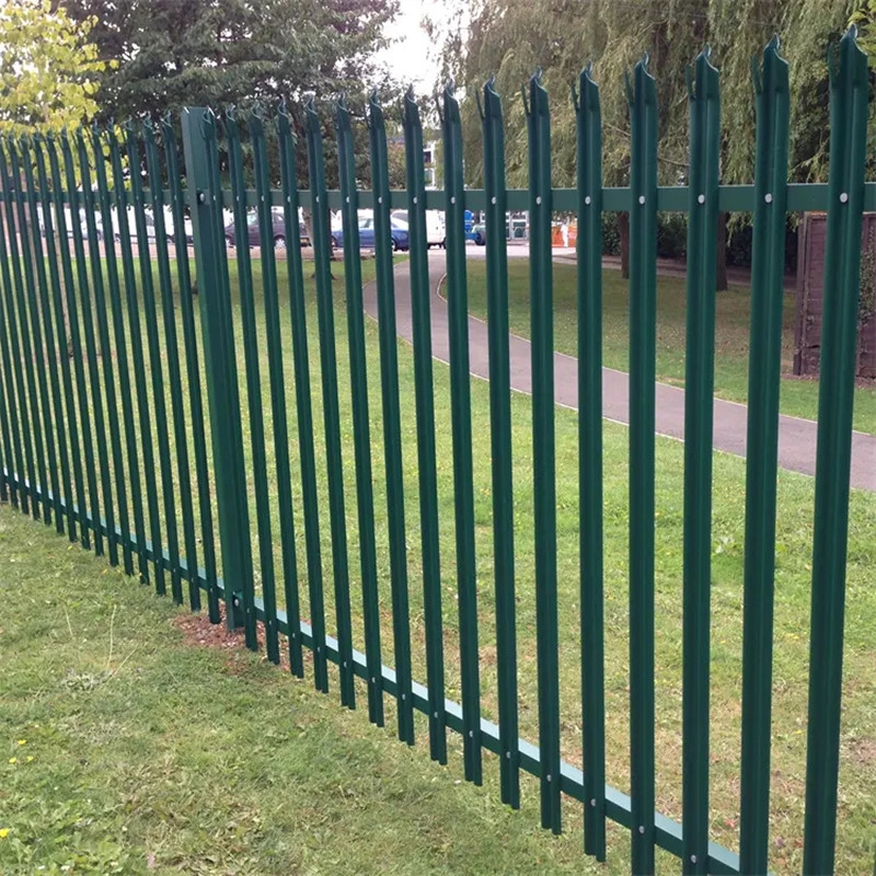 High Security W&D Section Galvanized Steel Palisade Fencing