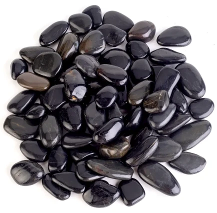 Elevate Your Landscape with Black Polished Pebbles
