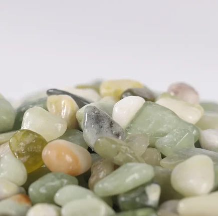 The various functions of multi colored pebbles for gardens