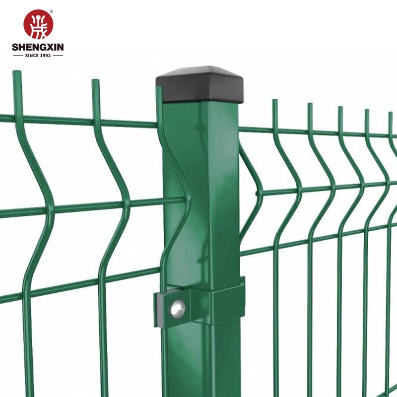3D Curvy Welded Wire Mesh Fence Panel With Square Post