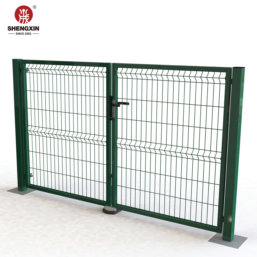 Double Powder Coated Welded Wire Mesh Panel Farm Gate 3D Metal Wire Fence Gate