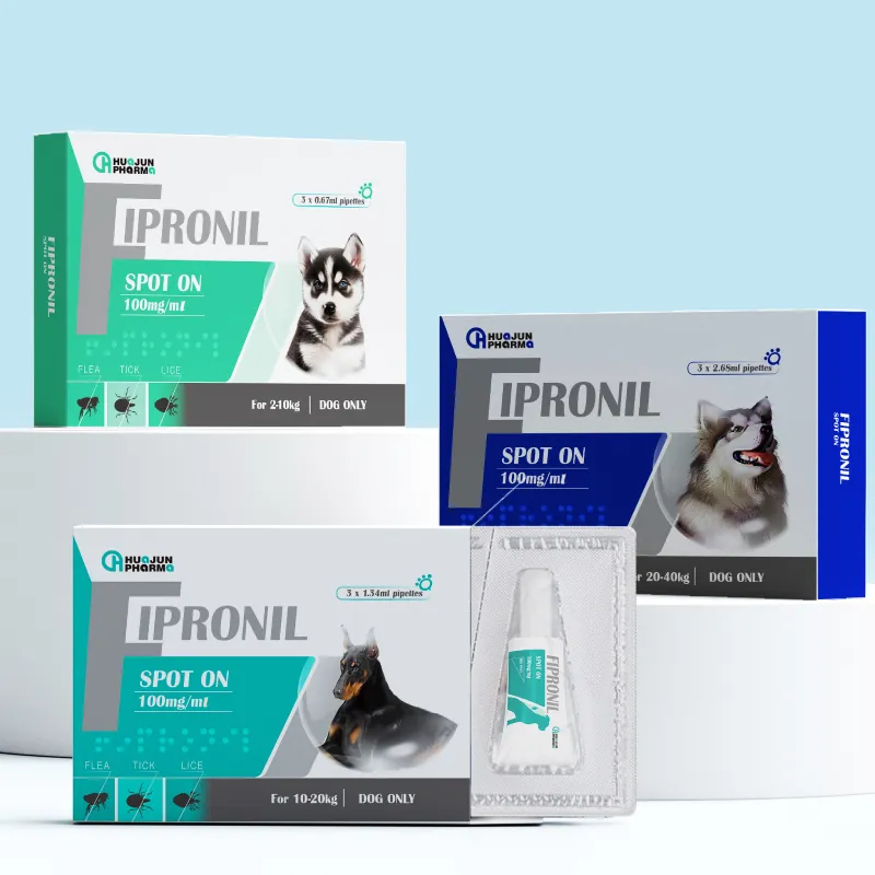Gmp Certified Factory Fipronil Spot On For Flea And Tick Prevention&treatment For Dog And Cat