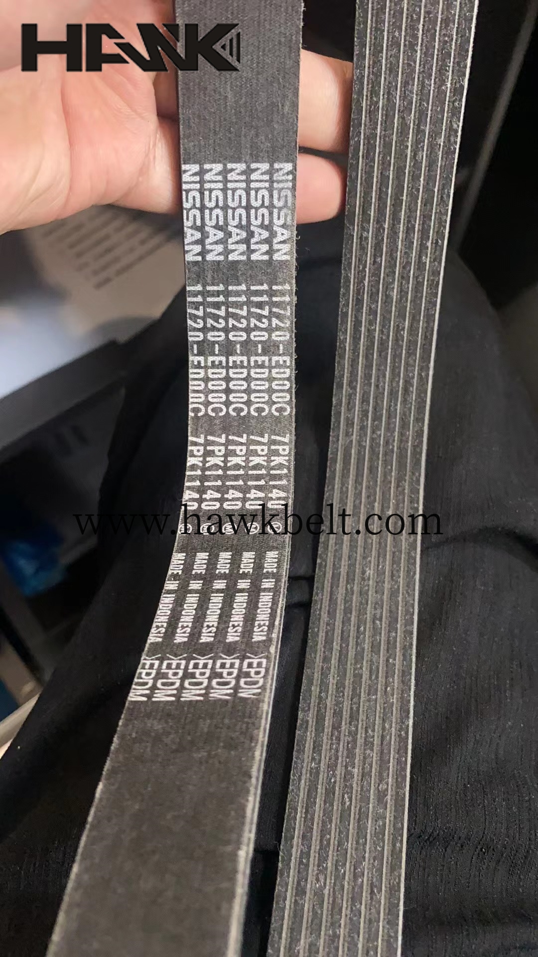 China fan belt manufacturer epdm 7PK1140 For Nissan 11720-ED00C