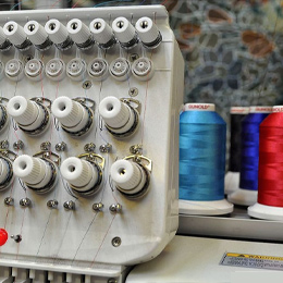 China is a major exporter of computerized embroidery machines