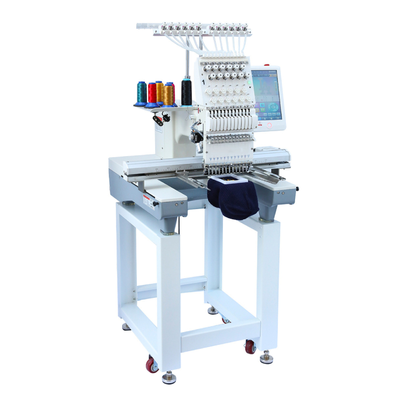 Wholesale Commercial industrial automatic 15 needles single head computer hat tshirt cap Computer Embroidery Machine