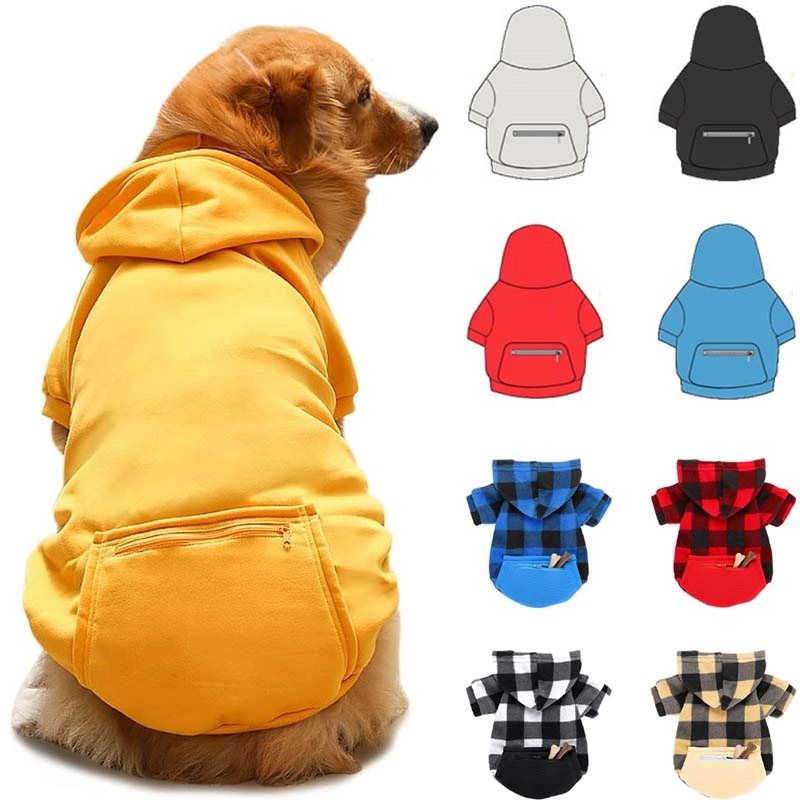 Wholesale Multicolor Customized Winter Warm Hooded Dog Clothes OEM