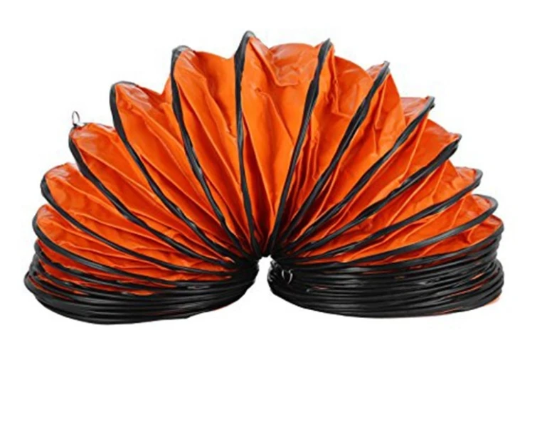 Flexible Heavy Duty Air Duct Hose for Mobile Air Conditioners Durable PVC Yellow Standard Flexible Air Ventilation Duct Hose