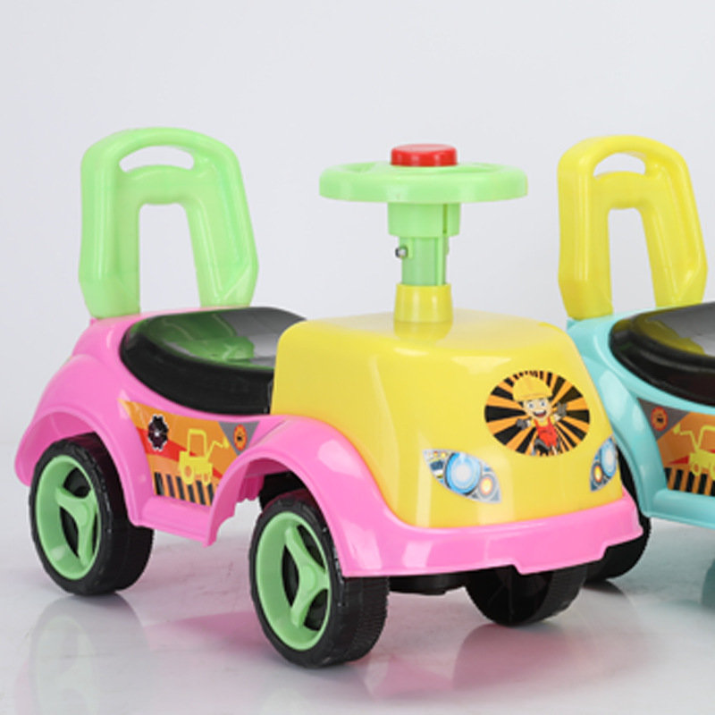 Kids Push Car Plastic Ride On Baby Toy Car with light and music/Baby Swing Car 4 wheel bike for baby