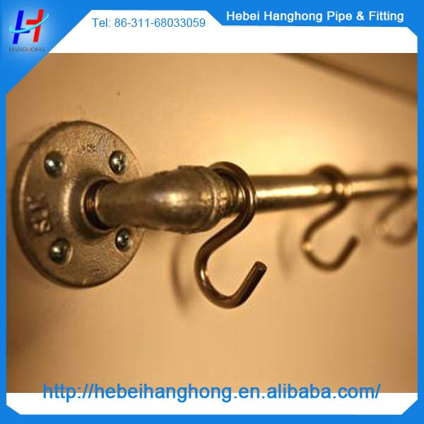 20mm black Industrial Pipe Coat Hook