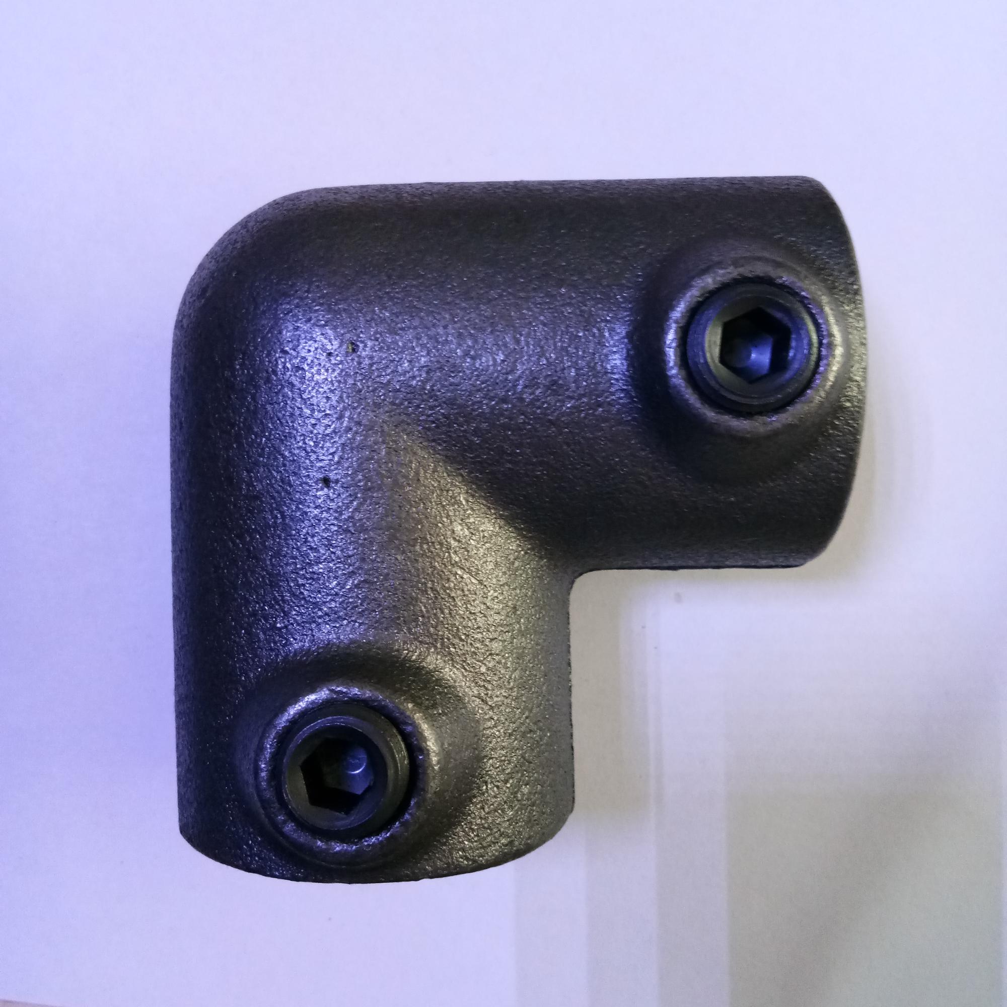 Black color Key Clamp Pipe Clamp 90 Degree Elbow 33.7mm