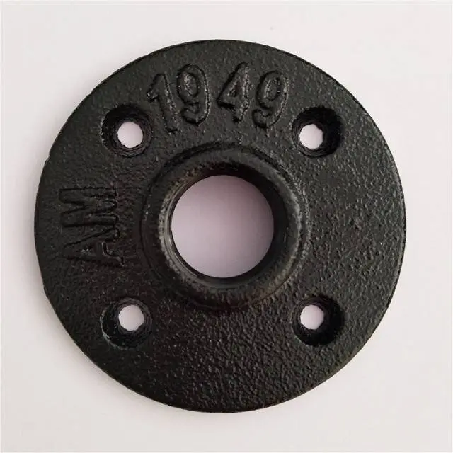 customized malleable iron threaded floor flanges