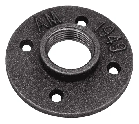 3/4inch malleable cast iron pipe fittings floor flange used for industrial pipe shelf