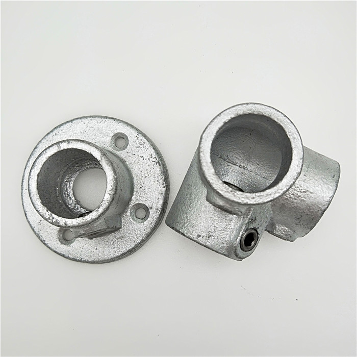 3/4inch malleable iron key clamp galvanized three socket cross used for furniture