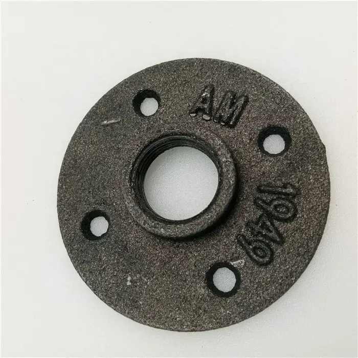 3/4 wrought iron metal floor flange used for metal pipe clothes rack