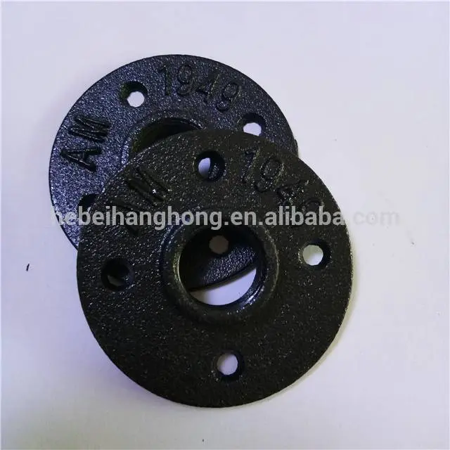 industrial furniture pipe fittings floor flange with cast iron material