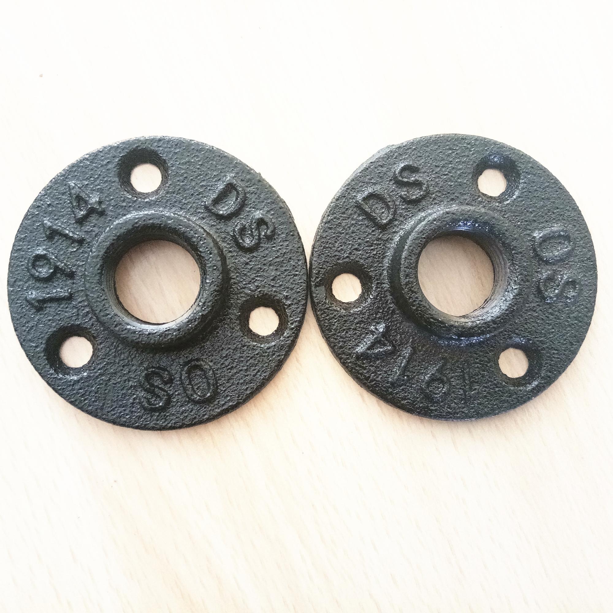 Black color Malleable cast iron 1/2 inch floor flange