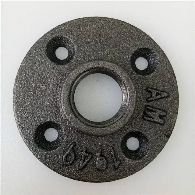 Cast iron pipe fittings Black floor flange for wholesale