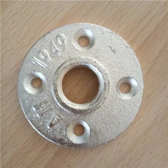 iron pipe fitting galvanized floor flange 1 1/4 used in home furniture diy