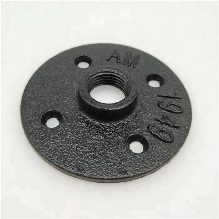 1/2'' 3/4'' 1'' 11/2'' 2'' electrophoretic threaded black floor flange