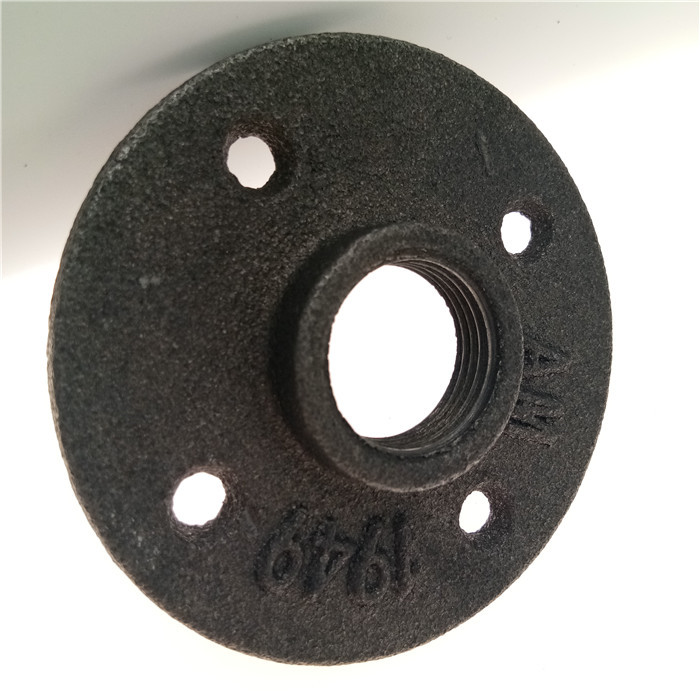 Natural color iron floor flange fpt industrial pipe shelf used for 3/4&#039;&#039;