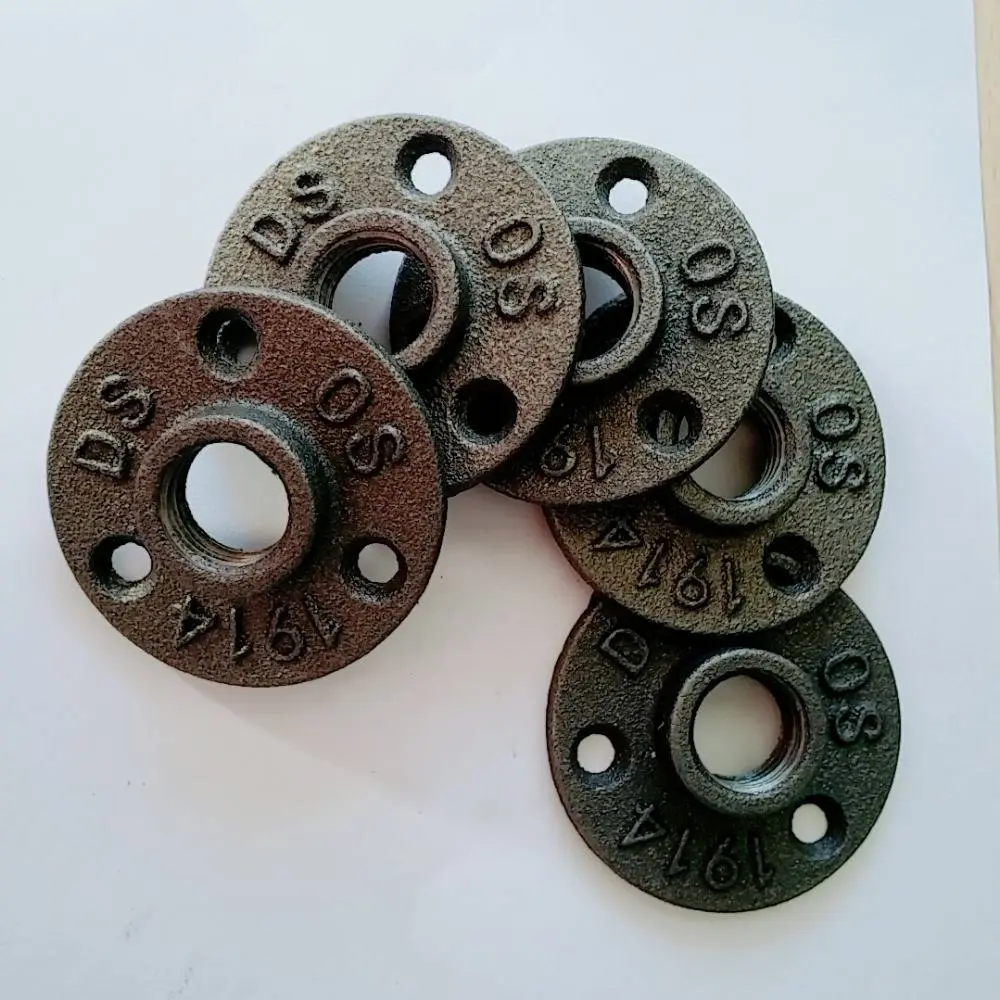 1/2'' floor flange, male female coupling used in vintage furniture desk legs, chair legs