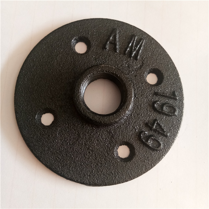 Natural color iron floor flange fpt industrial pipe shelf used for 3/4&#039;&#039;