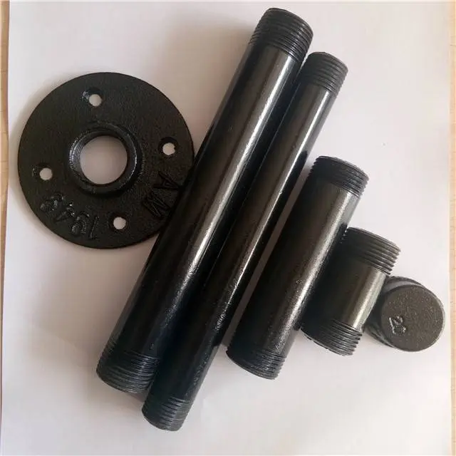 wrought iron 12 inch decorative pipe fittings floor flange black malleable