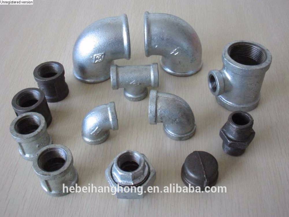 Galvanised coupling female threaded cast iron pipe fittings