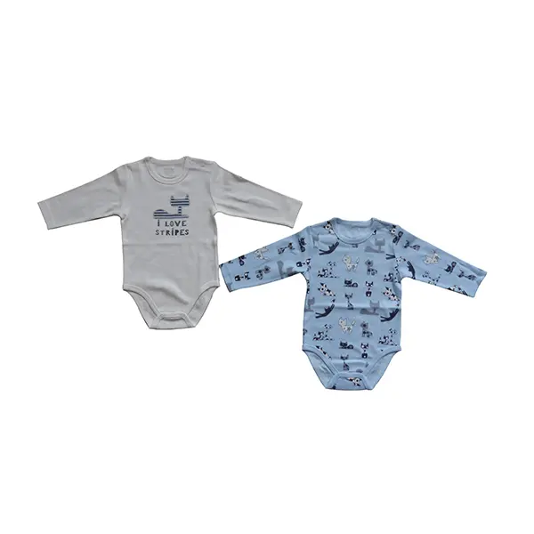 100% cotton 2pcs per set baby bodysuits