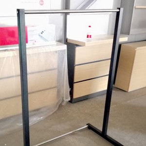Clothing metal display rack