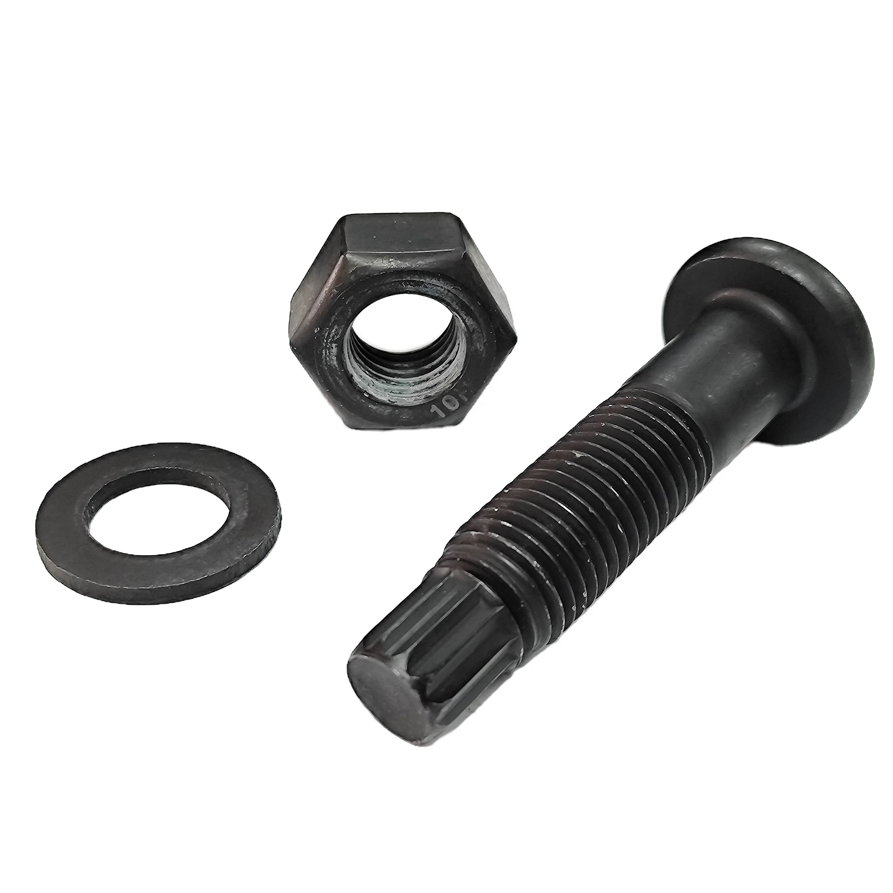 Hex nut with flange for secure connection. Hex nut with flange for secure connection.