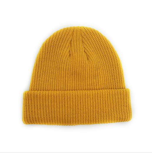 High Quality Acrylic Custom Logo Black Winter Beanie Women Mens Mixed Color Knitted Wool Hat