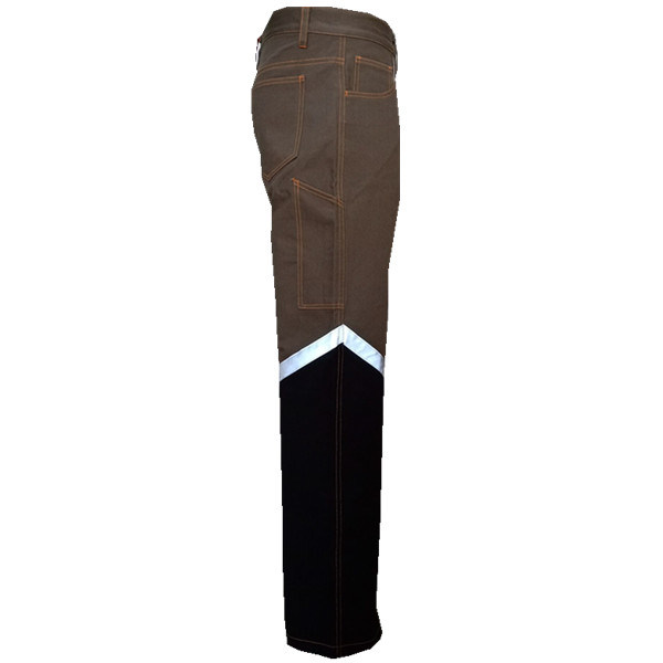 High Visibility Fluorescence Orange Workwear Trousers, Industrial Pants with 3m Reflective Strips