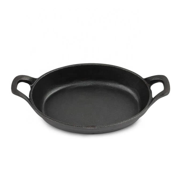 Cast Iron Mini Oval Serving Dish Non-Stick Cast Iron Mini Skillets Bakeware Serving Bowls