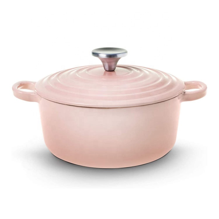 Factory Wholesale Cast Iron Soup Pot Enameled Stock Pots Cast Iron Cookware Casseroles