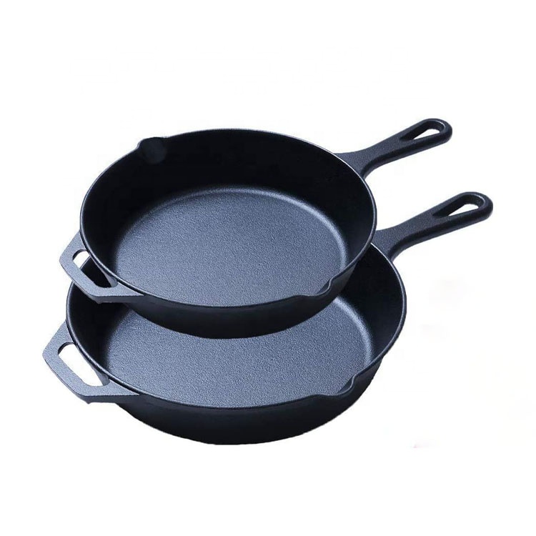 Factory Supply Cast Iron Skillet Set Pre-seasoned Cookware Cast Iron Frypan Set