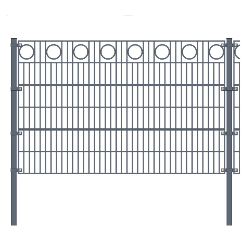 Round Shape Decorative 2D Panel Twin Wire Double Wire Panel Fence For Garden