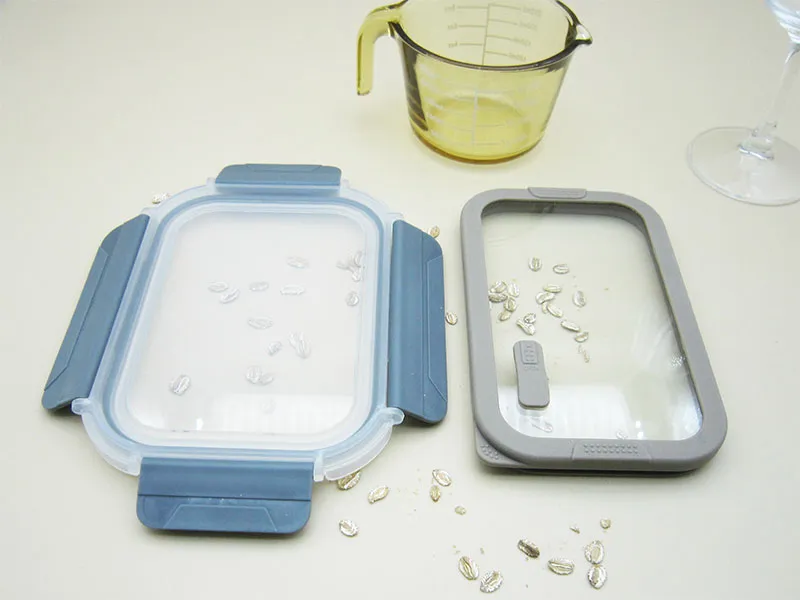 PP lid container vs Tempered lid container