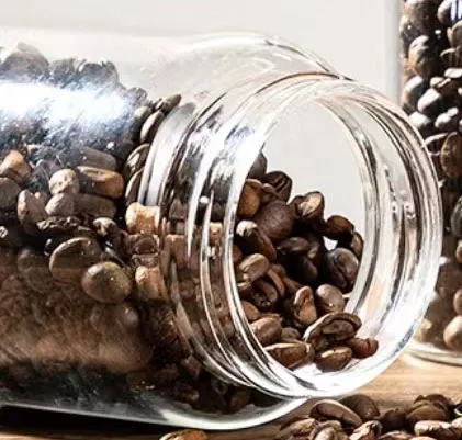 Round Glass Canister with Acacia Lid