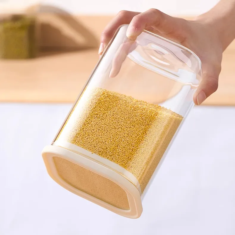 Square glass storage jar with glass lid