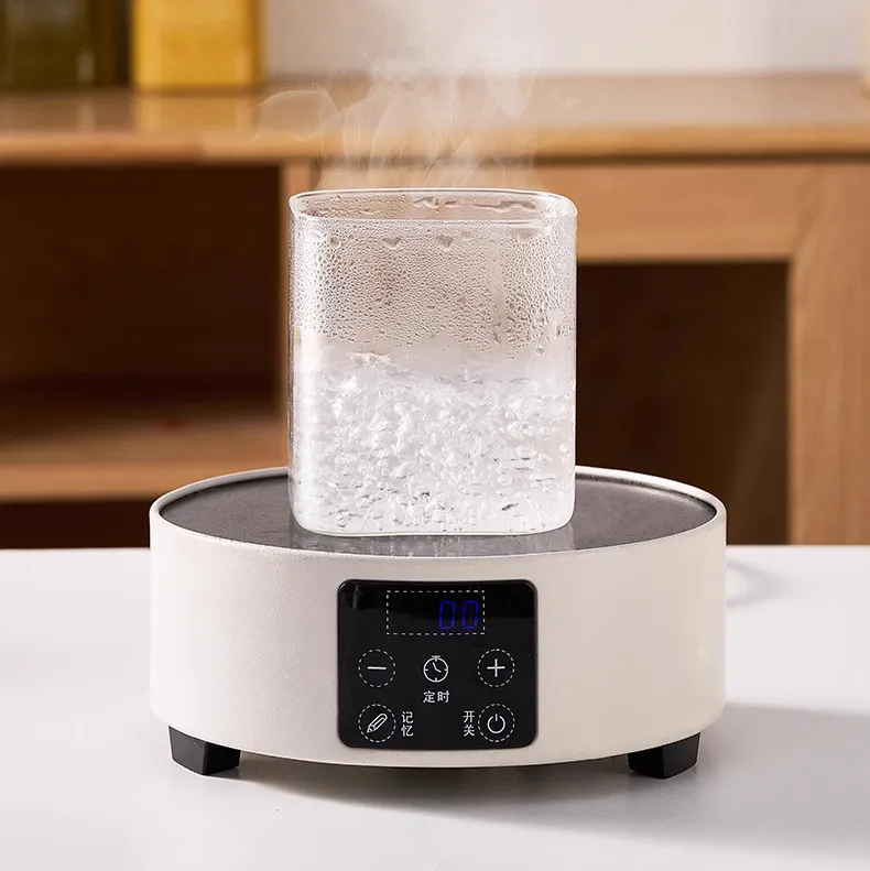 Square glass storage jar with glass lid