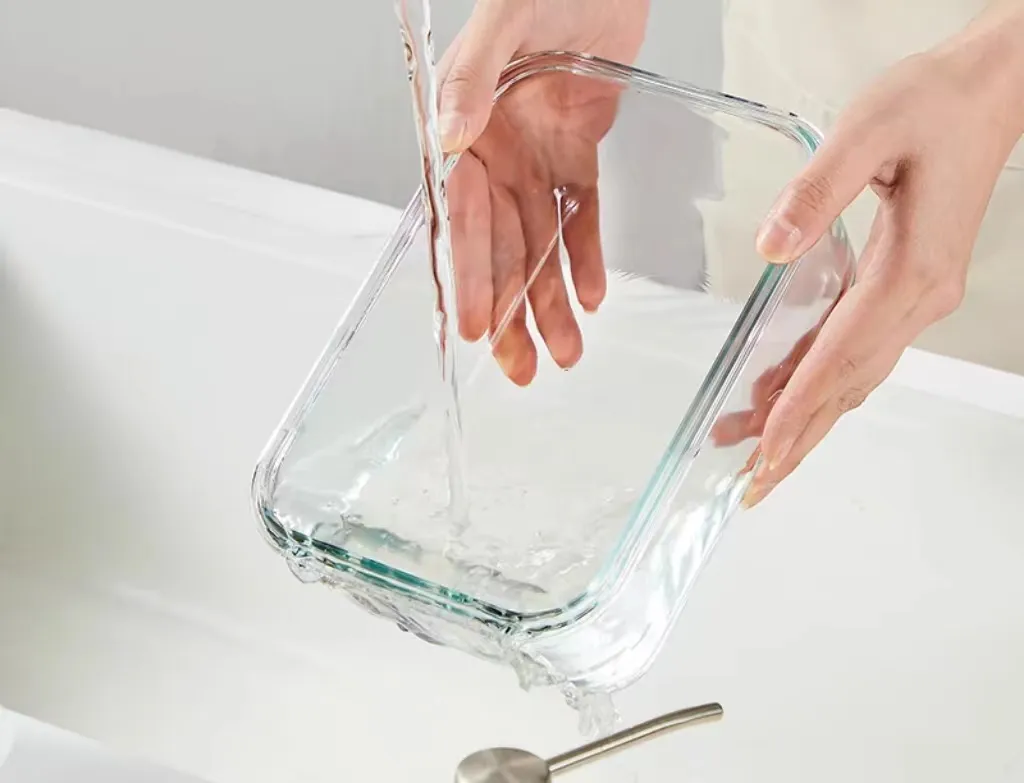 Glass storage container with glass Lid
