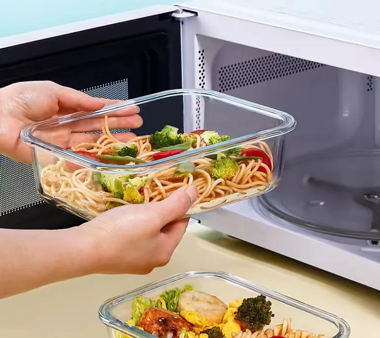 Glass storage container with glass Lid