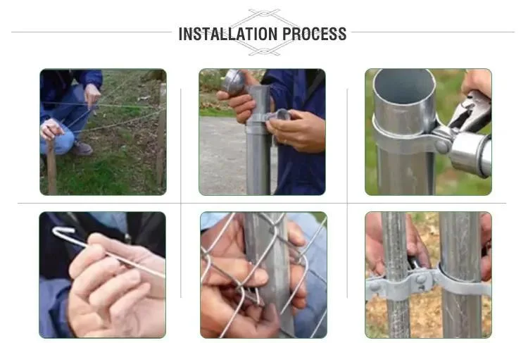 3.0mm Galvanized Chain Link Fence PVC Coated Mesh Rolls Cyclone Farm Wire