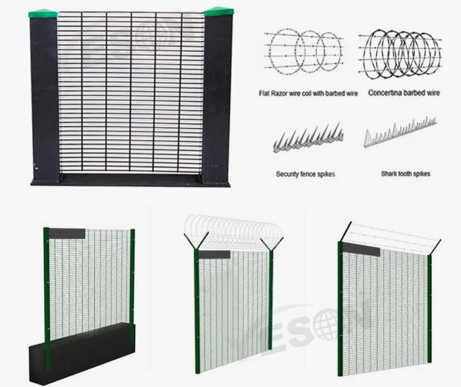 Clear View Anti Theft Anti Cut Fence 358 Anti Climb High Security Welded Wire Mesh Fence Panels