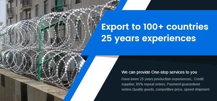Concertina 150X150mm Square Diamond Hole Razor Wire Welded Mesh Fence