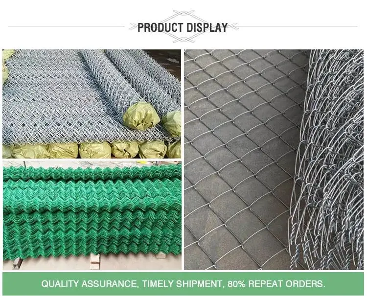 3.0mm Galvanized Chain Link Fence PVC Coated Mesh Rolls Cyclone Farm Wire