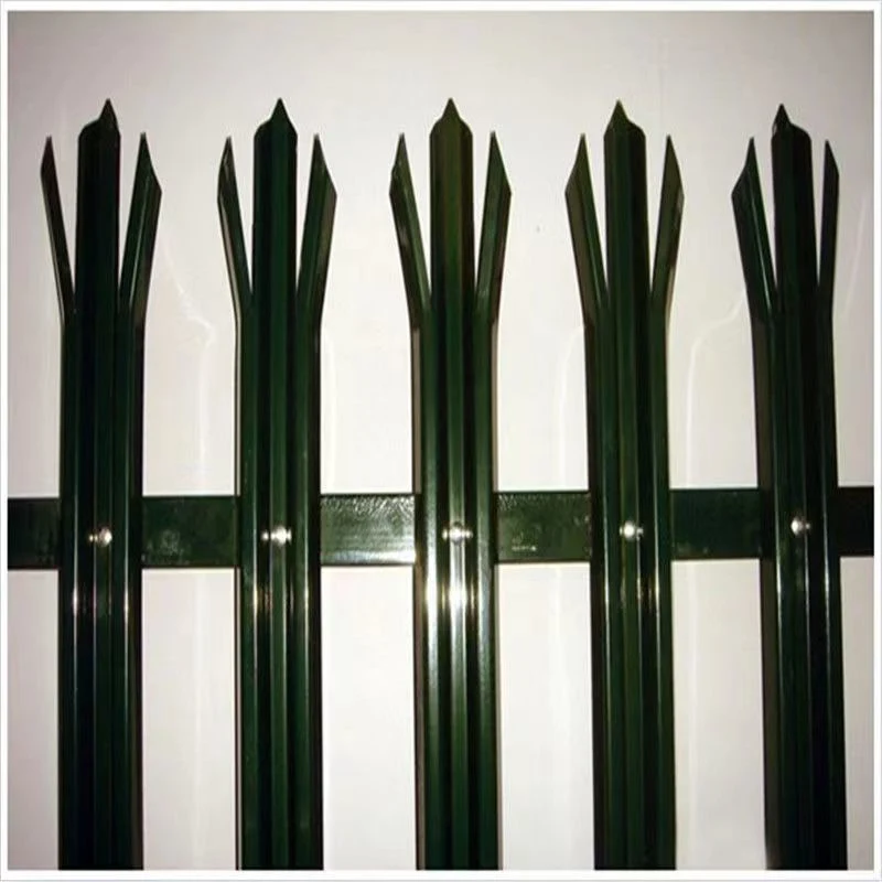 Building Material 6FT 8FT Black Galvanized Steel Metal Fence Panels Picket Fence