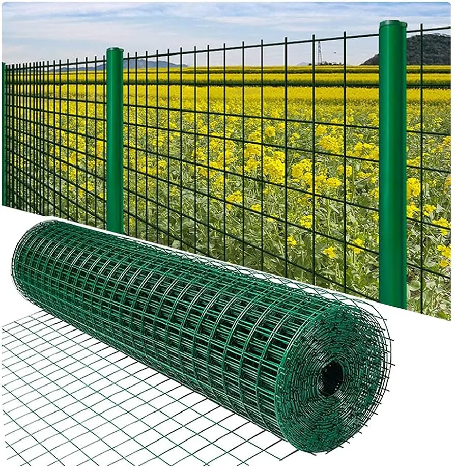 galvanized welded wire mesh roll Cheap Green Color PVC Coated / Galvanized Welded Wire Mesh Price for Poultry Animal Cage