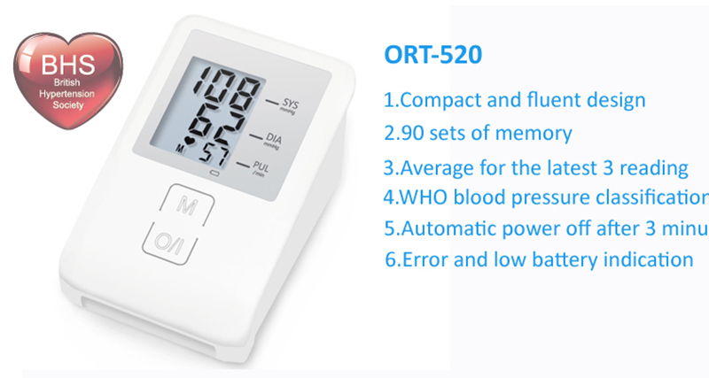 ORT520 Upper arm type blood pressure monitor